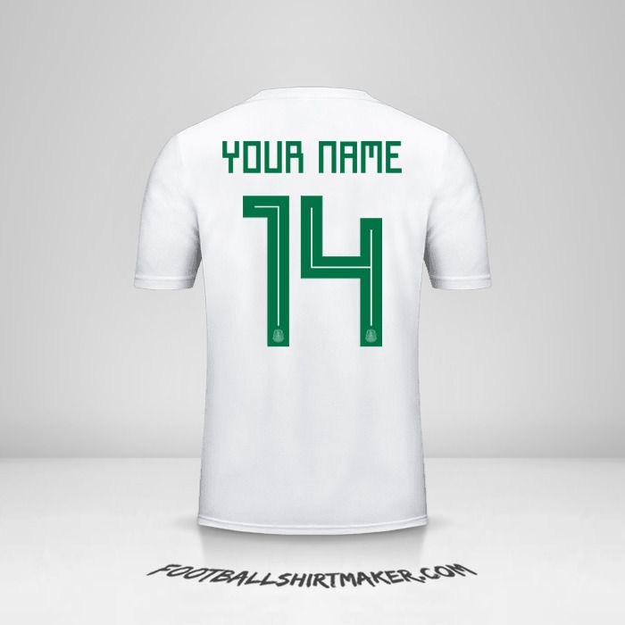 Mexico 2018 II shirt number 14 your name