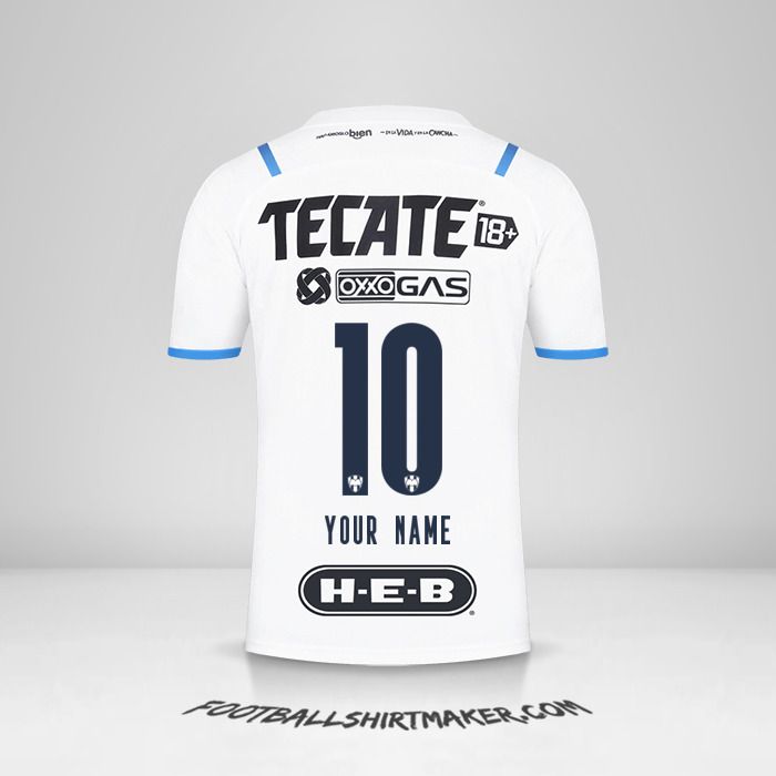 Monterrey 2021/2022 II shirt number 10 your name