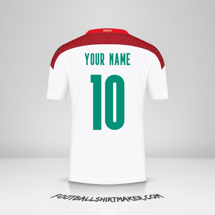Morocco 2020/2021 II shirt number 10 your name