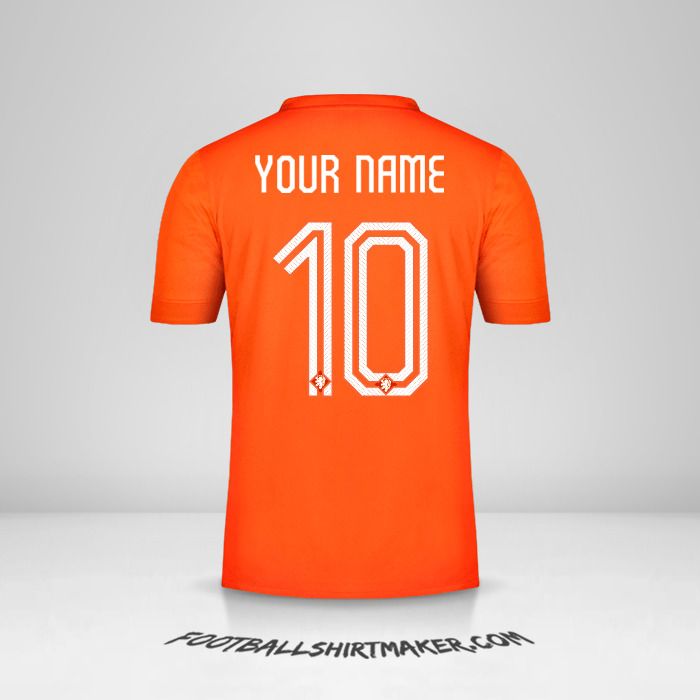 Netherlands 2014/15 shirt number 10 your name