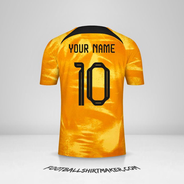Netherlands 2022 shirt number 10 your name
