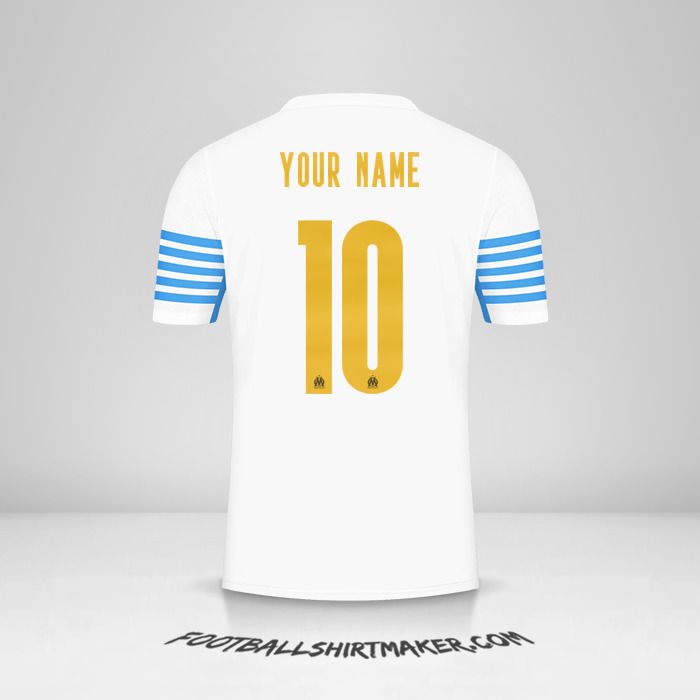 Olympique de Marseille 2021/2022 Cup shirt number 10 your name