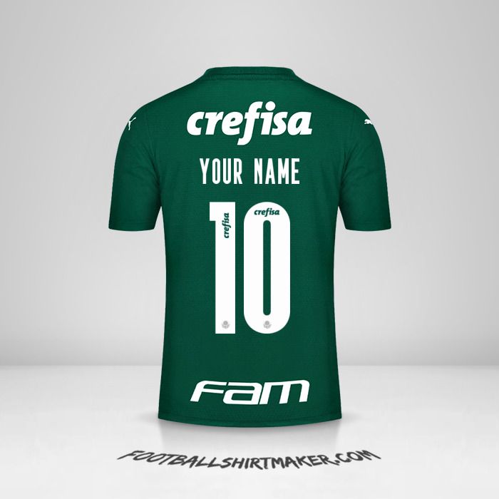 Palmeiras Libertadores 2021 shirt number 10 your name