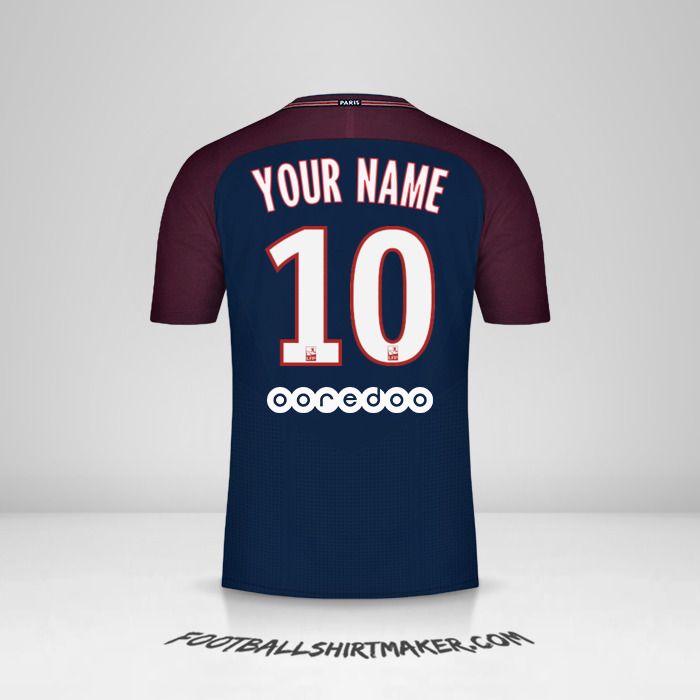 Paris Saint Germain 2017/18 shirt number 10 your name
