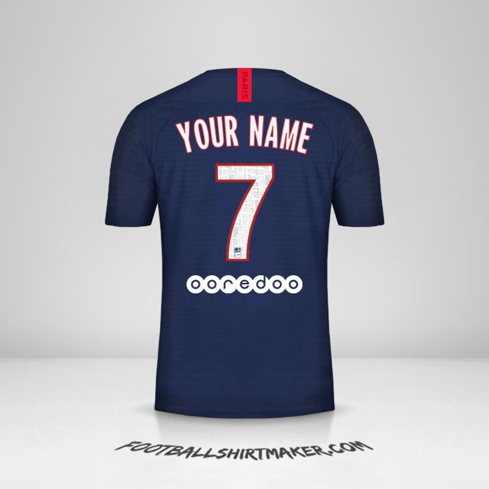 Paris Saint Germain 2019/20 shirt number 7 your name