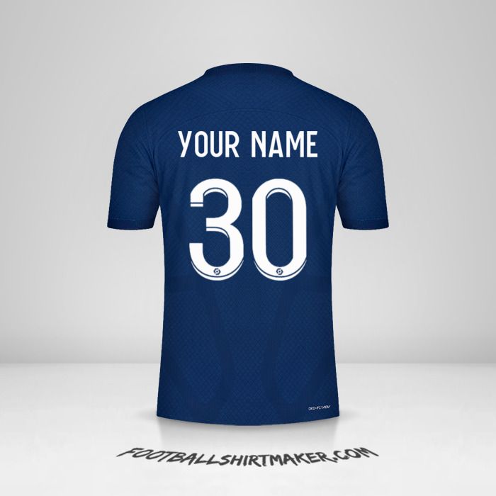 Paris Saint Germain 2022/2023 shirt number 30 your name
