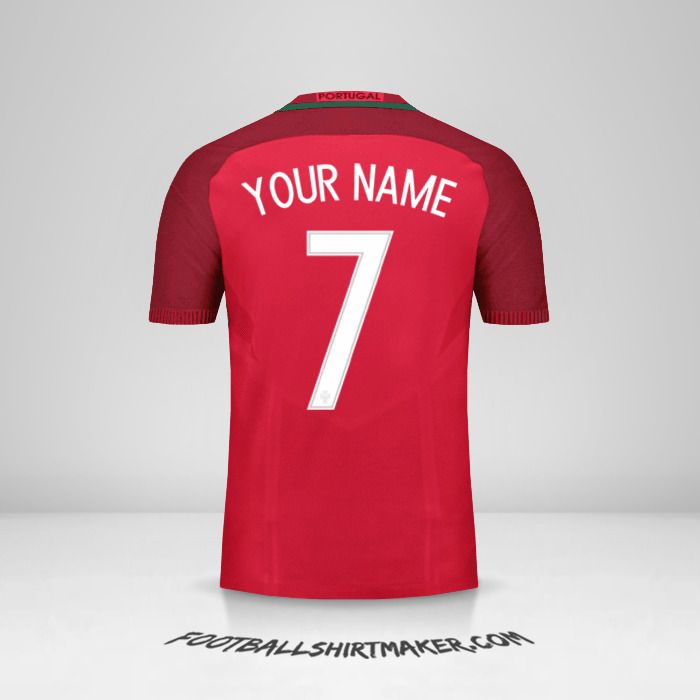 Portugal 2016 shirt number 7 your name