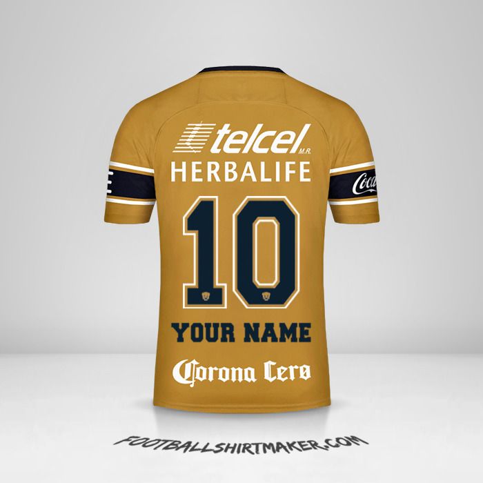 Pumas UNAM 2017/18 III shirt number 10 your name
