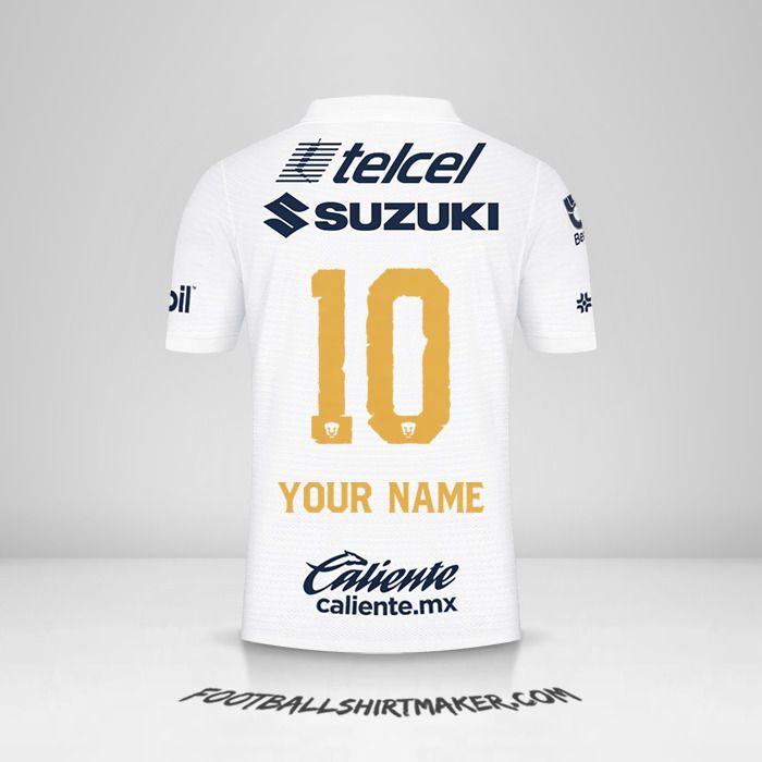 Pumas UNAM 2021/2022 shirt number 10 your name