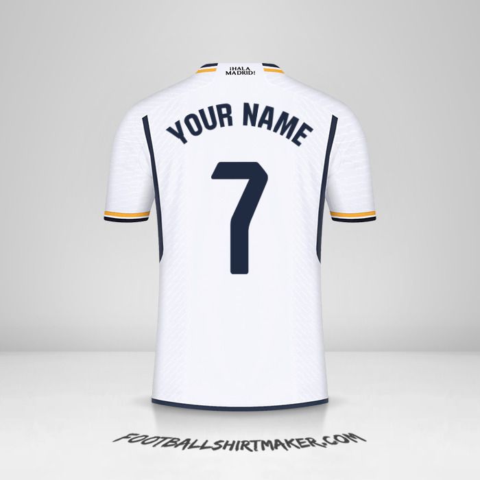Real Madrid CF 2023/2024 shirt number 7 your name