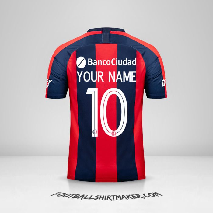 San Lorenzo Libertadores 2019 shirt number 10 your name