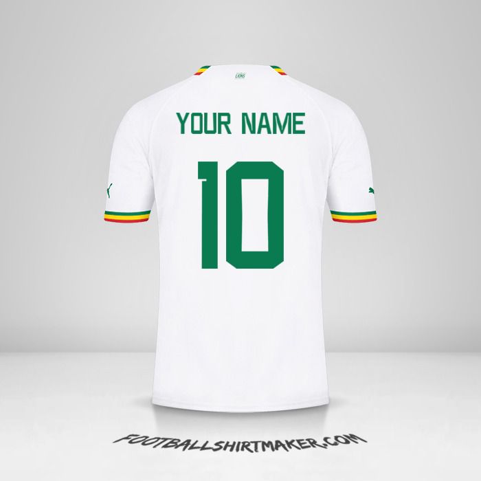 Senegal 2022 shirt number 10 your name