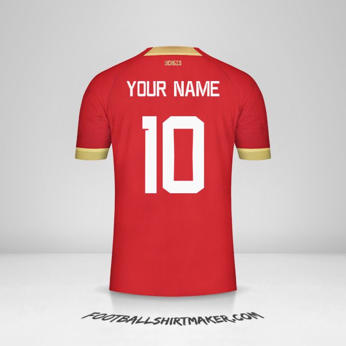 Serbia 2022 shirt number 10 your name