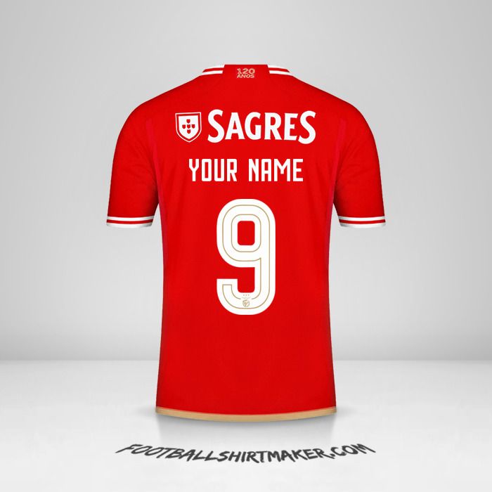 SL Benfica 2023/2024 Cup shirt number 9 your name