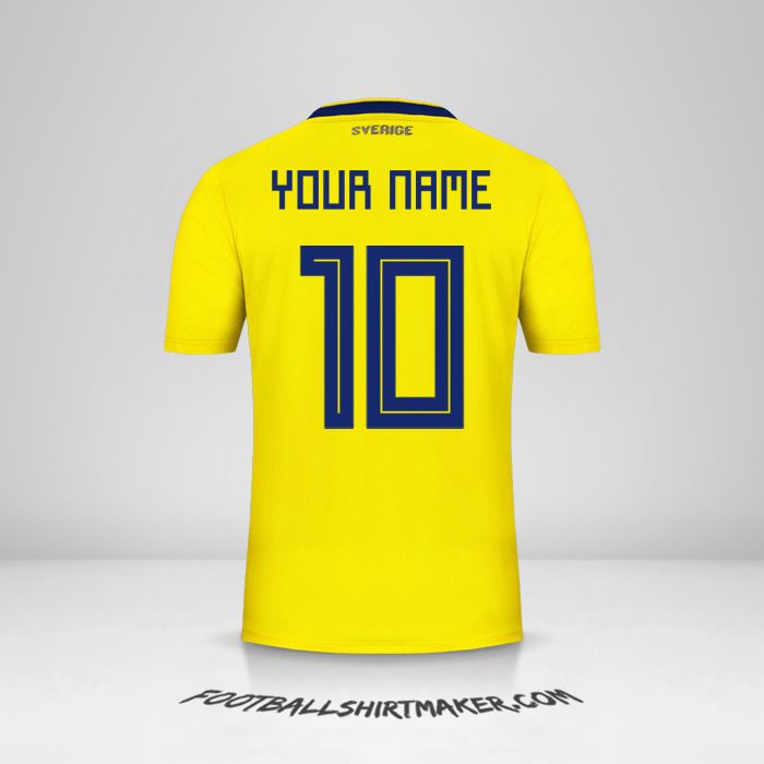 Sweden 2018 shirt number 10 your name