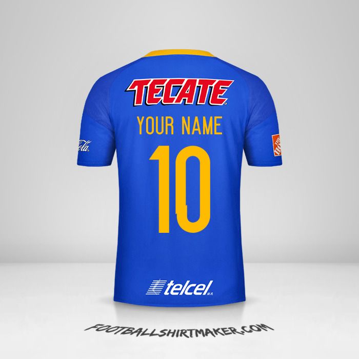 Tigres UANL 2016/17 II shirt number 10 your name