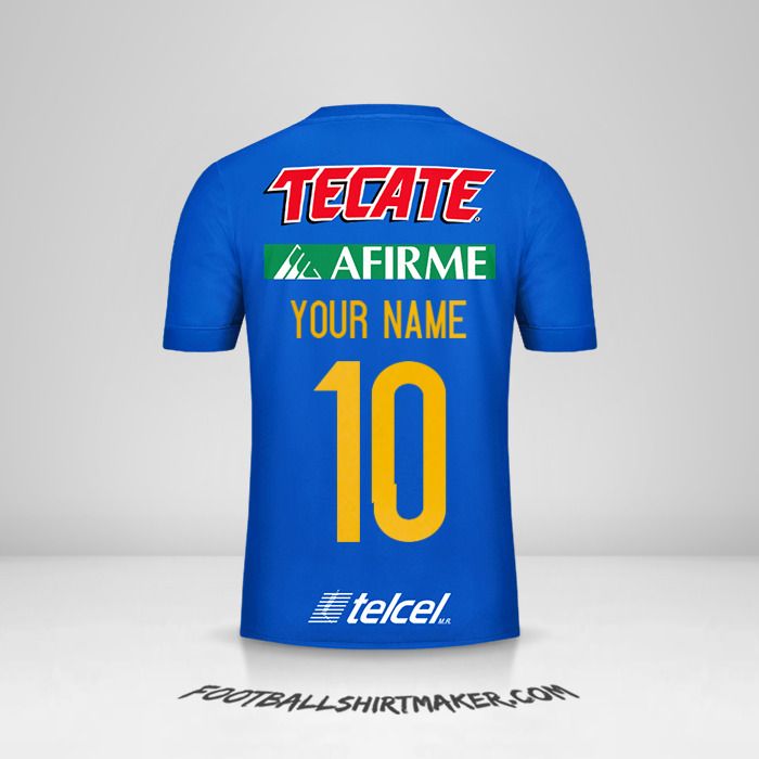 Tigres UANL 2017/18 II shirt number 10 your name
