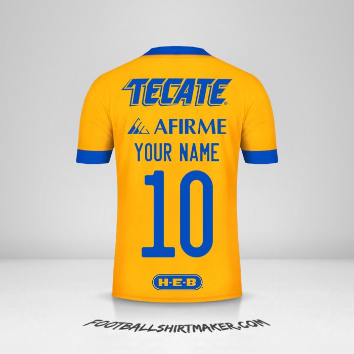 Tigres UANL 2020/21 shirt number 10 your name