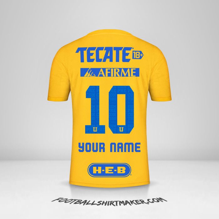 Tigres UANL 2022/2023 shirt number 10 your name