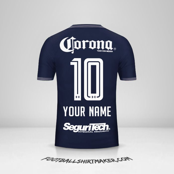 Toluca FC 2017/18 III shirt number 10 your name