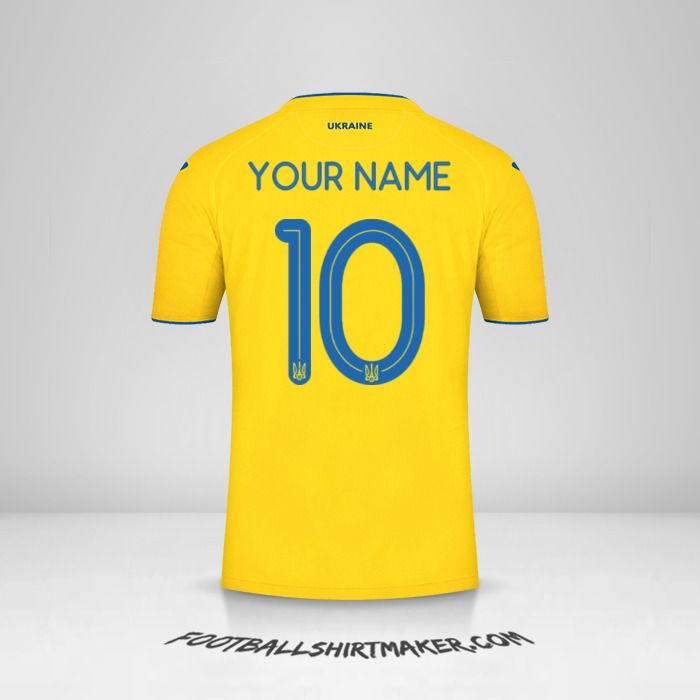 Ukraine 2020 shirt number 10 your name