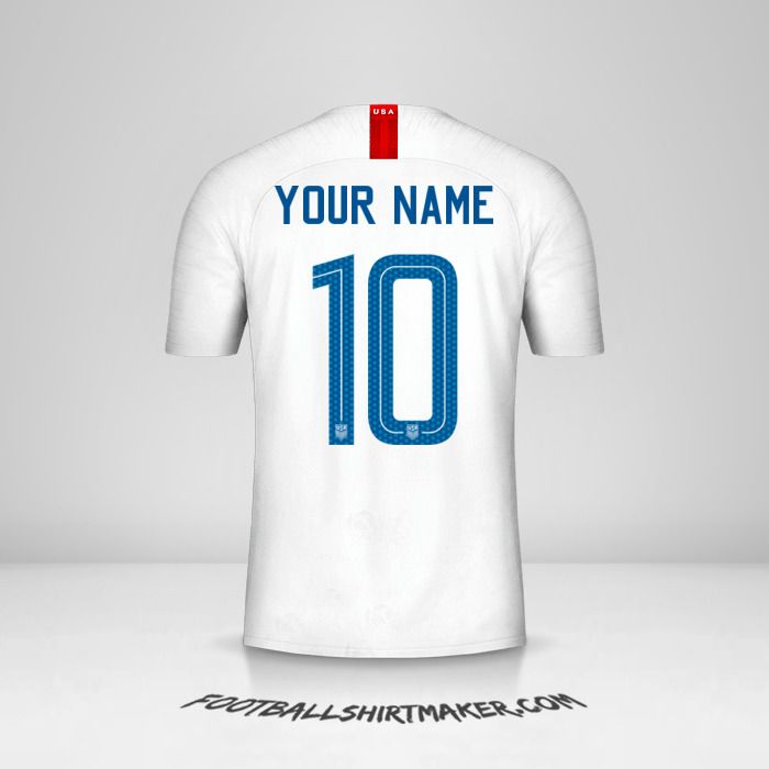 USA 2018 shirt number 10 your name