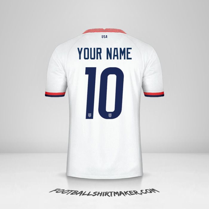 USA 2020 shirt number 10 your name
