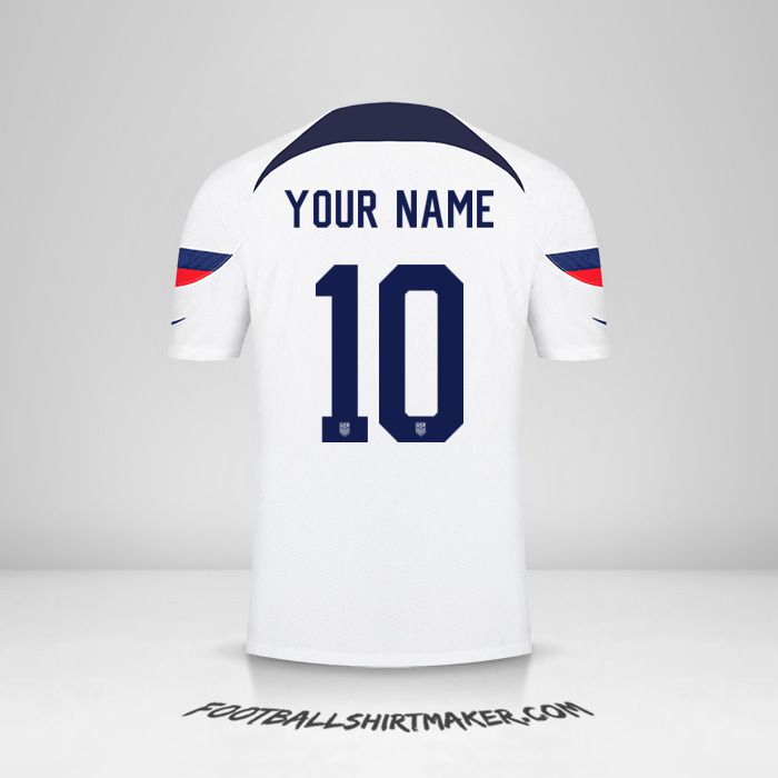 USA 2022 shirt number 10 your name