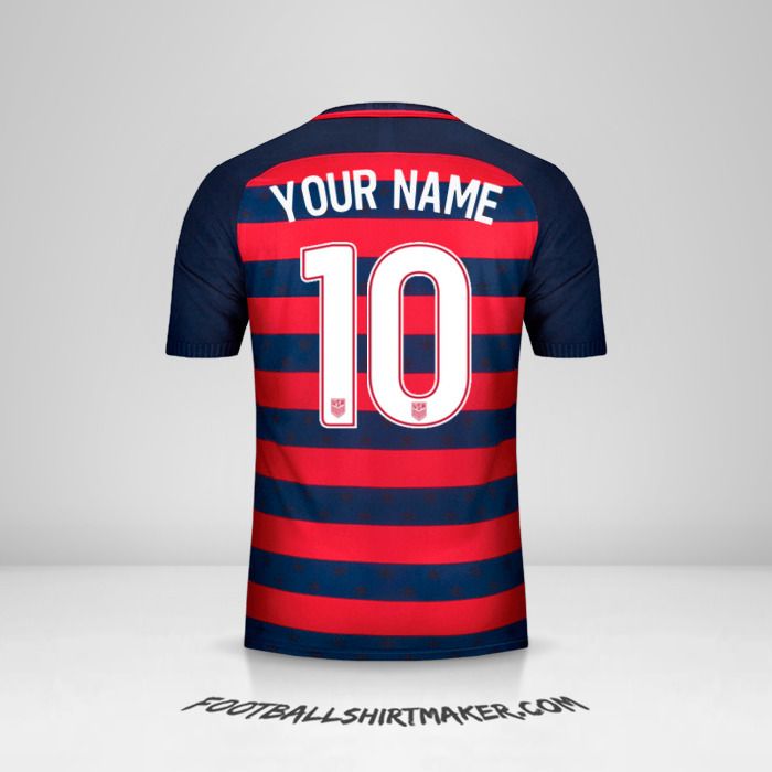 USA Gold Cup 2017 shirt number 10 your name
