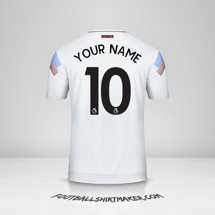 West Ham United FC 2018/19 III shirt number 10 your name