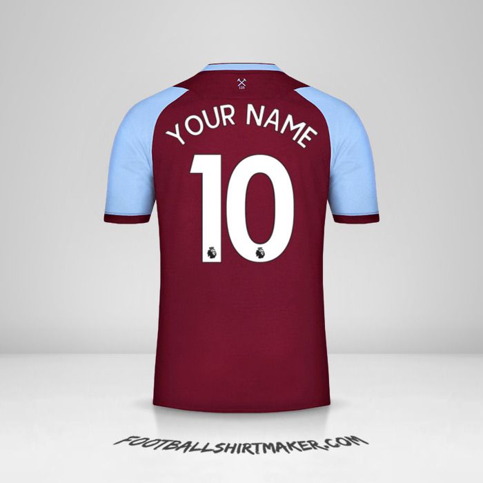 West Ham United FC 2020/21 shirt number 10 your name