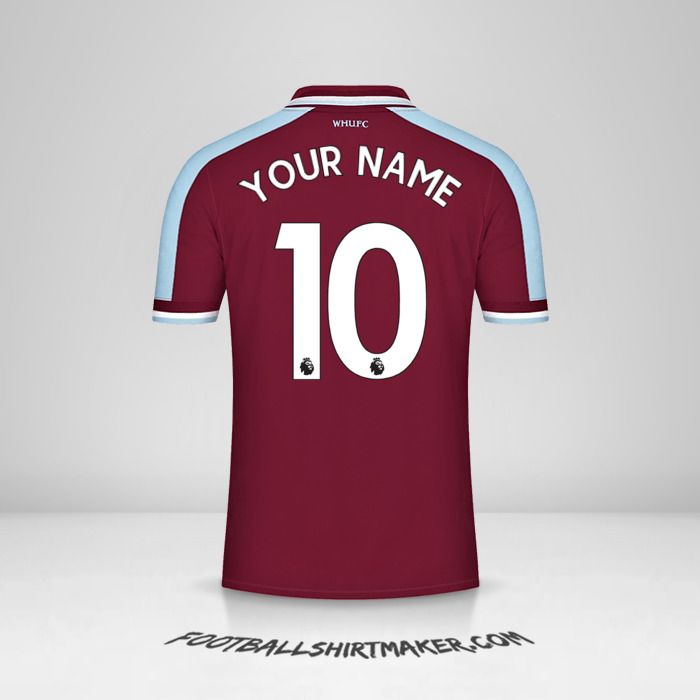 West Ham United FC 2021/2022 shirt number 10 your name