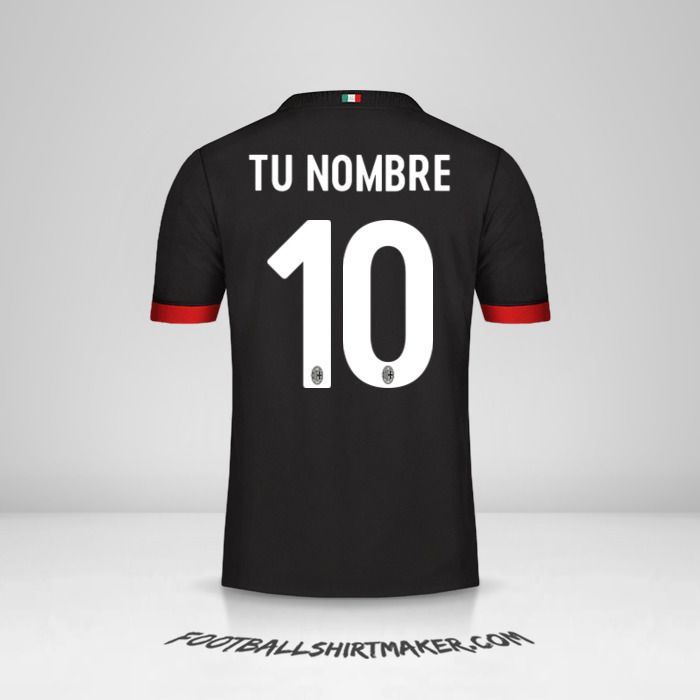 Jersey AC Milan 2017/18 III número 10 tu nombre