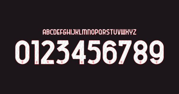 Tipografia Ac Milan Jersey 2025 2026 Nombres Letras Numeros Dorsales Fuente Preview 01 4813