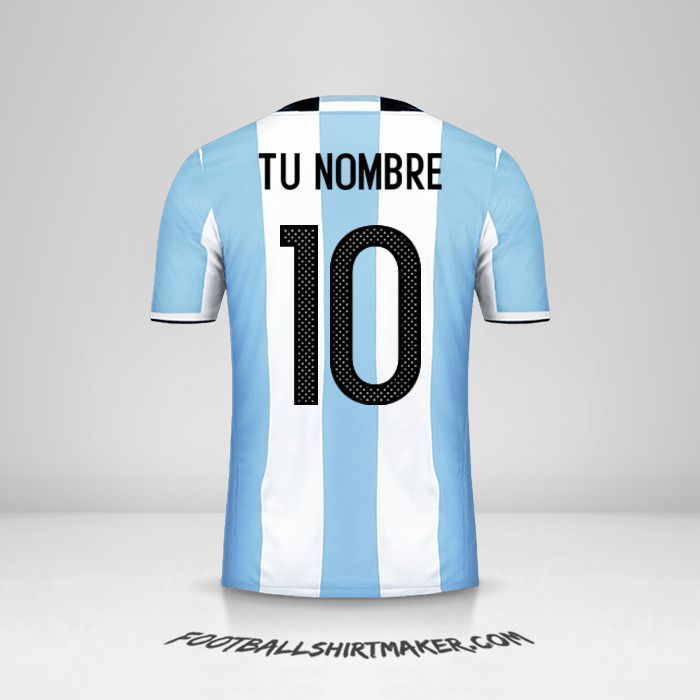 Jersey Argentina 2016 número 10 tu nombre