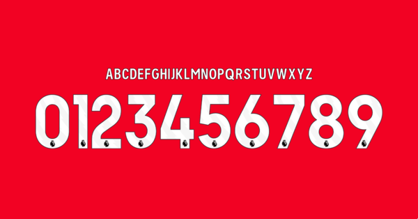 Tipografia Arsenal Jersey 2025 2026 Nombres Letras Numeros Dorsales Fuente Preview 00 4814