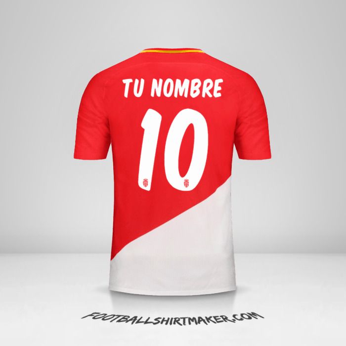 Jersey As Monaco 2017/18 Cup número 10 tu nombre