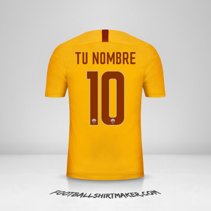 Jersey AS Roma 2018/19 III número 10 tu nombre