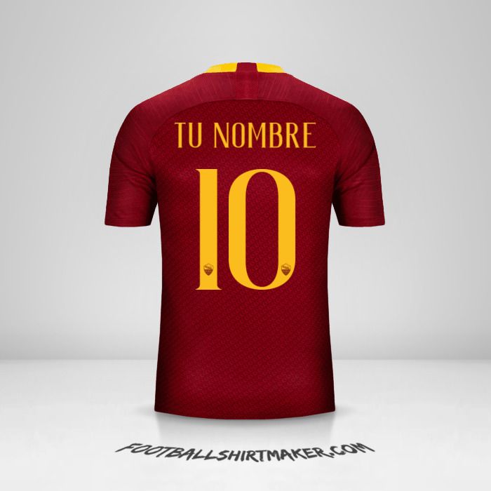 Jersey AS Roma 2018/19 número 10 tu nombre