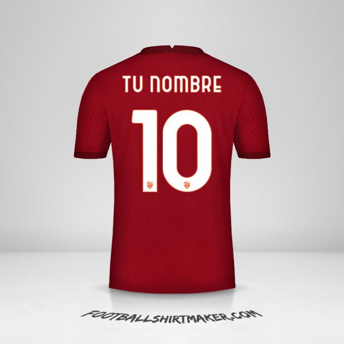 Jersey AS Roma 2020/21 Cup número 10 tu nombre