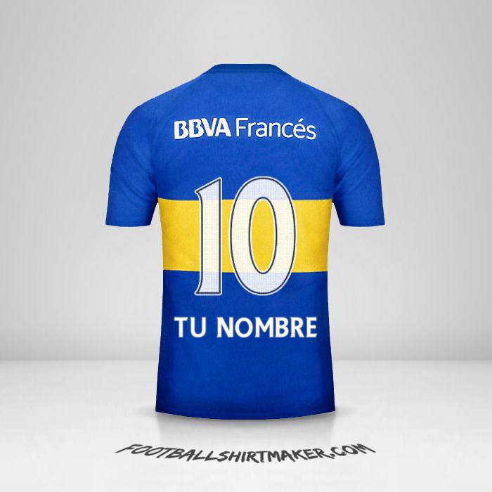Jersey Boca Juniors 2016 número 10 tu nombre