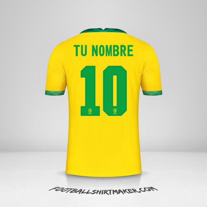 Jersey Brasil 2020/21 número 10 tu nombre