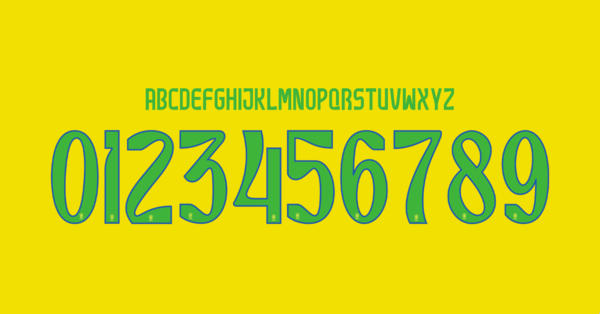 Tipografia Brasil Jersey 2024 Nombres Letras Numeros Dorsales Fuente Preview 02 4679