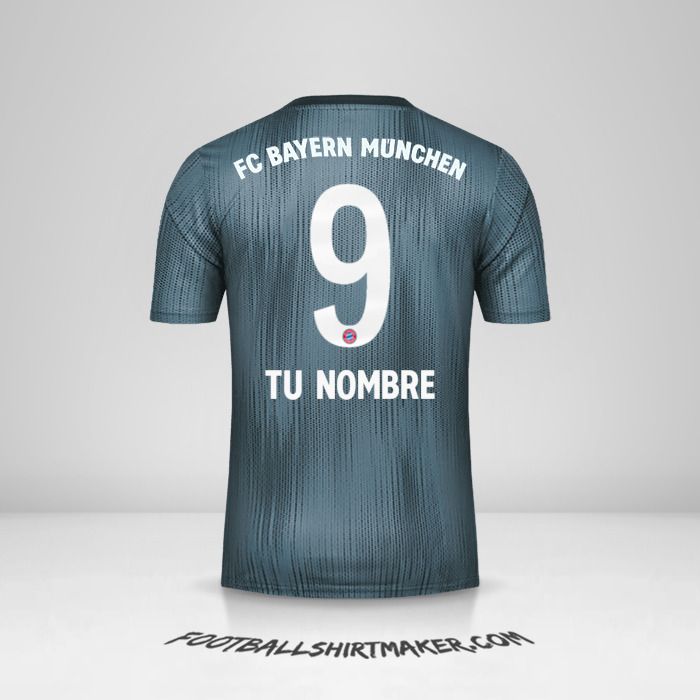 Jersey FC Bayern Munchen 2018/19 III número 9 tu nombre