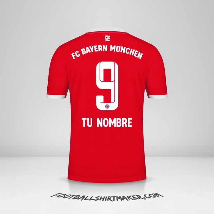 Jersey FC Bayern Munchen 2022/2023 número 9 tu nombre