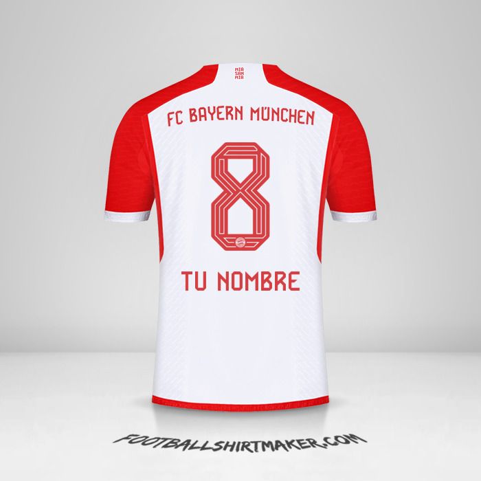 Jersey FC Bayern Munchen 2023/2024 número 8 tu nombre