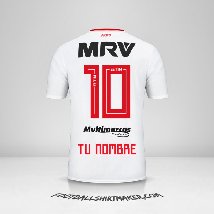Jersey Flamengo 2019 II número 10 tu nombre