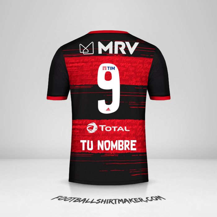 Jersey Flamengo 2020 número 9 tu nombre