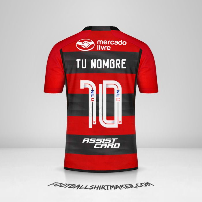 Jersey Flamengo 2023 número 10 tu nombre