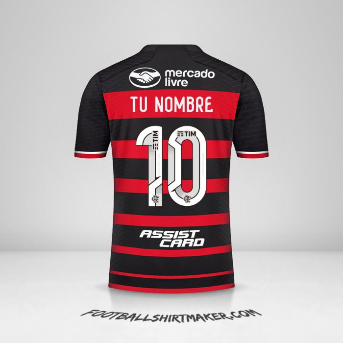 Jersey Flamengo 2024 número 10 tu nombre